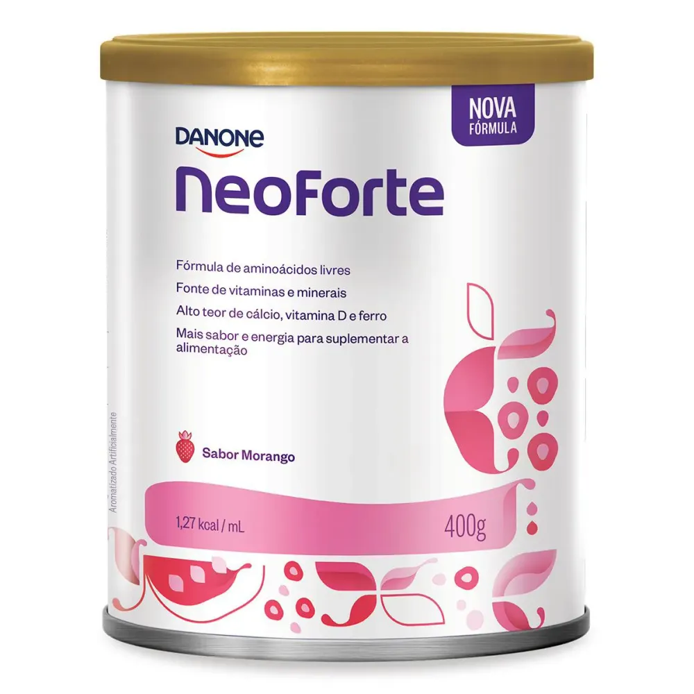 Fórmula Infantil Danone NeoForte Sabor Morango 400 g