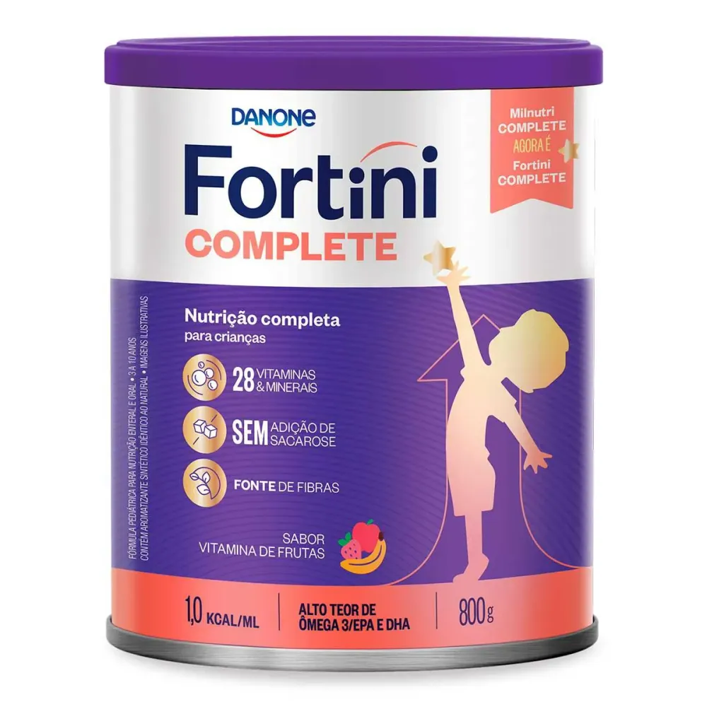 Fórmula Infantil Fortini Complete Vitamina de Frutas 3 a 10 anos 800 g