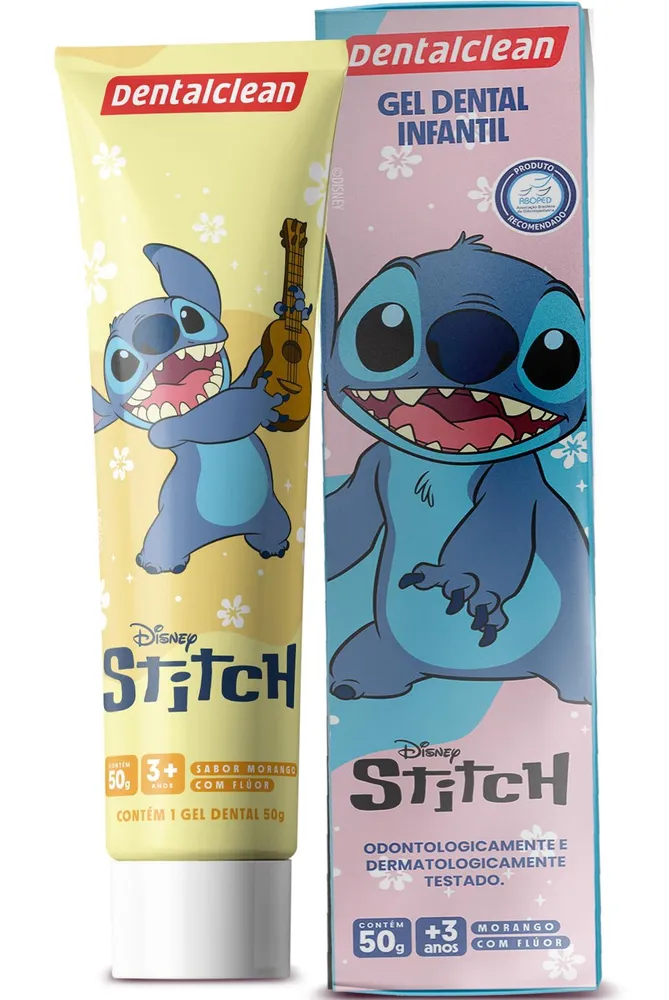 Gel Dental Dental Clean Stitch Com Flúor Morango 50 g
