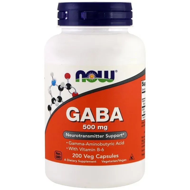 Gaba 500 mg (200 Vcaps) Now Foods