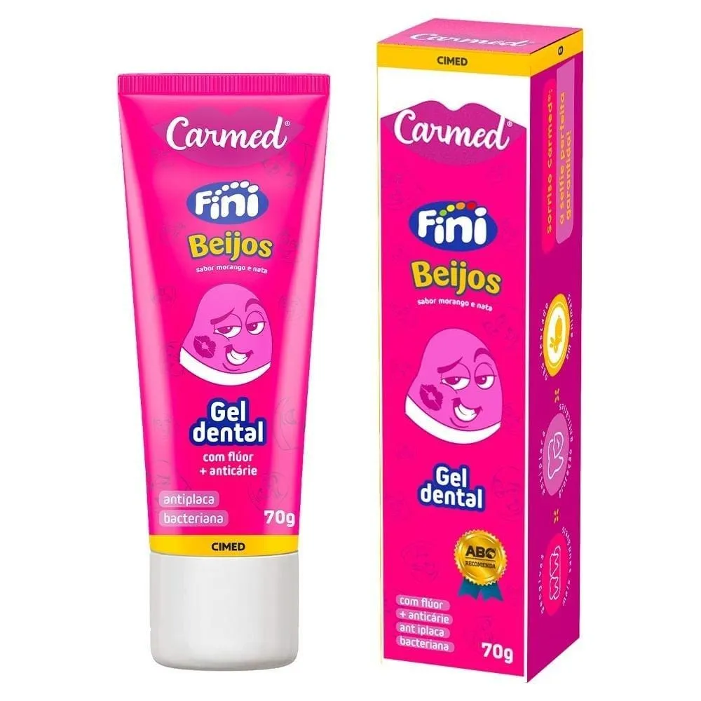 Gel Dental Carmed Fini Beijos Anticáries com Flúor 70 g
