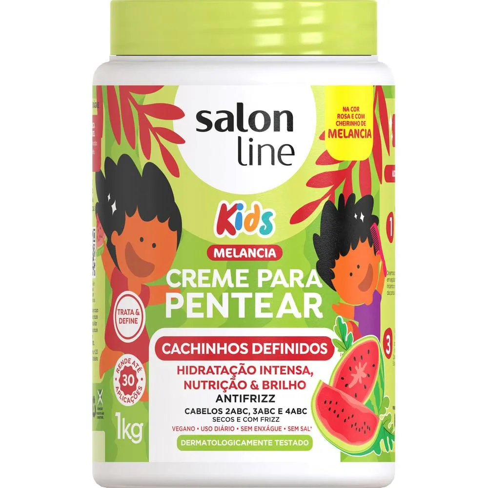 Creme Para Pentear Salon Line Kids Melancia Cachinhos Definidos 1 kg
