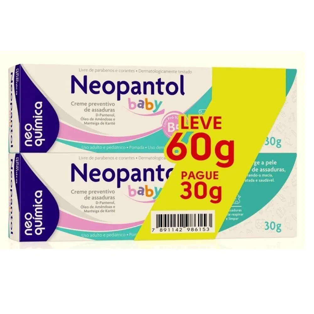 Kit Pomada Para Assadura Neopantol Baby 30 g 2 Unidades