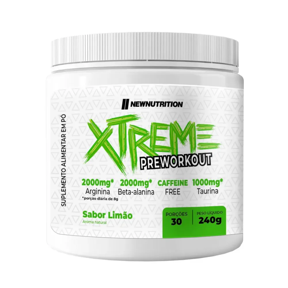 Pré-Treino sem Cafeína Newnutrition Xtreme Limão 240 g