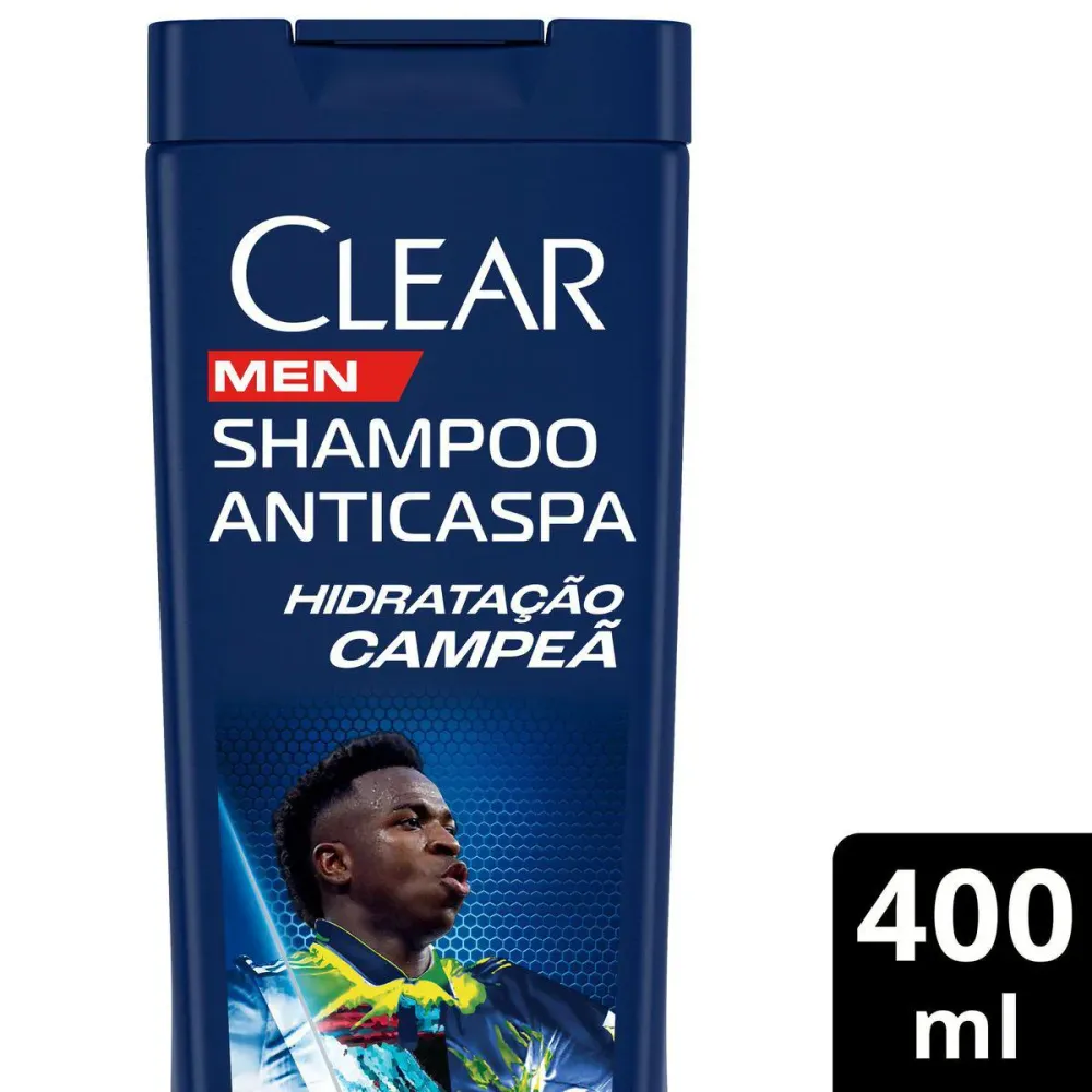 Shampoo Anticaspa Clear Men Hidratação Campeã Vini Júnior 400 ml