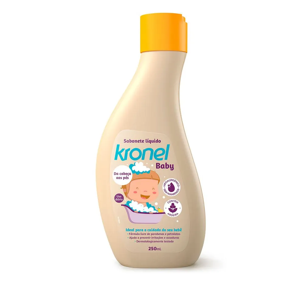 Sabonete Líquido Infantil Kronel Baby Extrato de Aroeira 250 ml