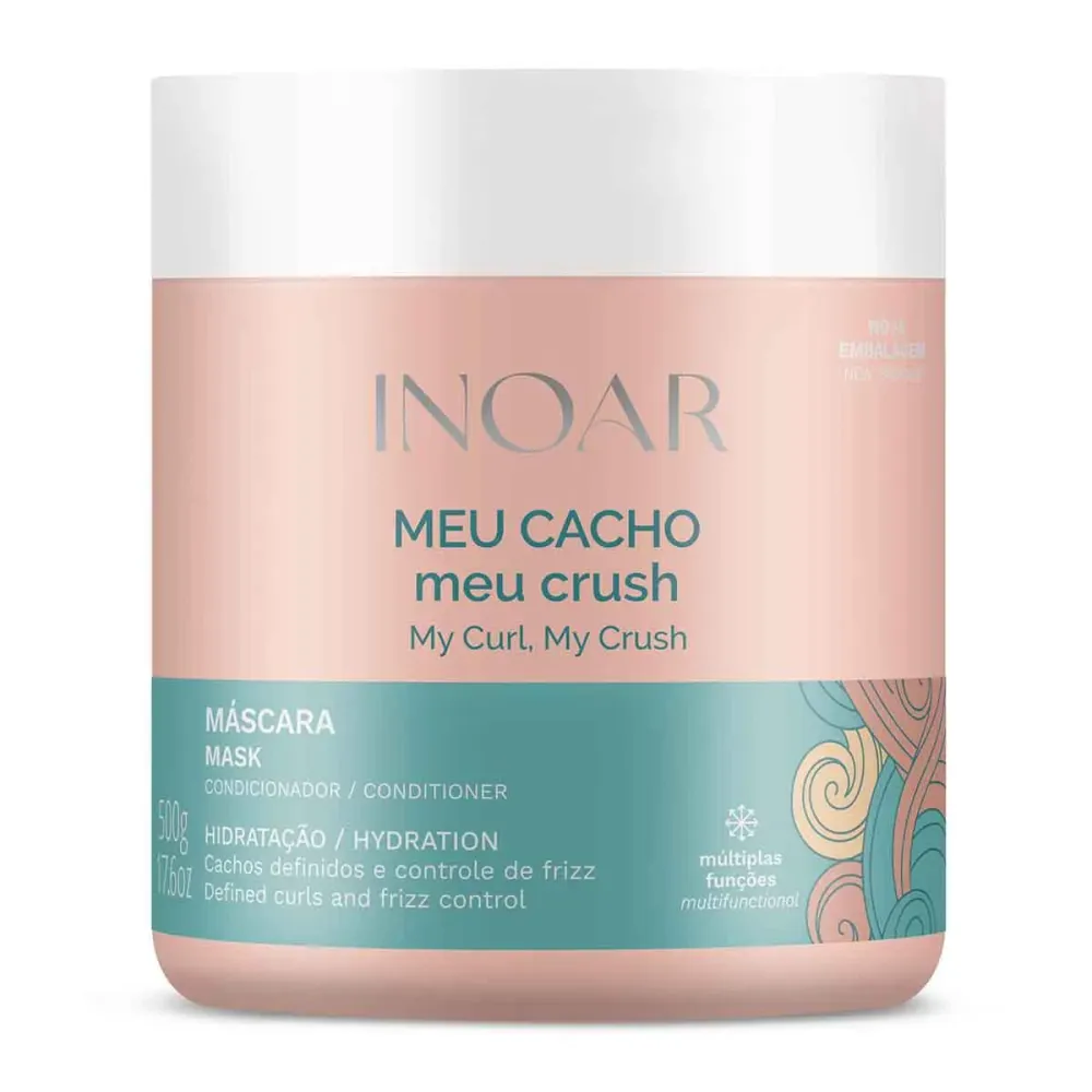 Máscara Capilar Cabelo Cacheado Inoar Meu Cacho Meu Crush 500 g