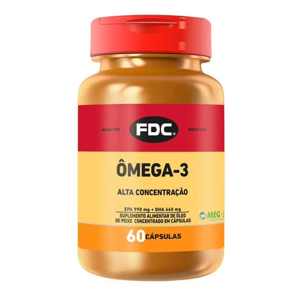 Ômega-3 Alta Concentração 3.300 mg FDC com 60 cápsulas