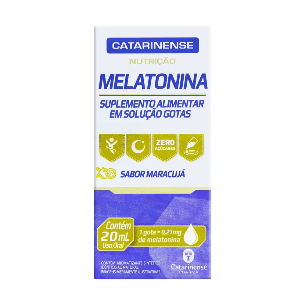 Melatonina Catarinense 0,21 mg Sabor Maracujá Gotas 20 ml