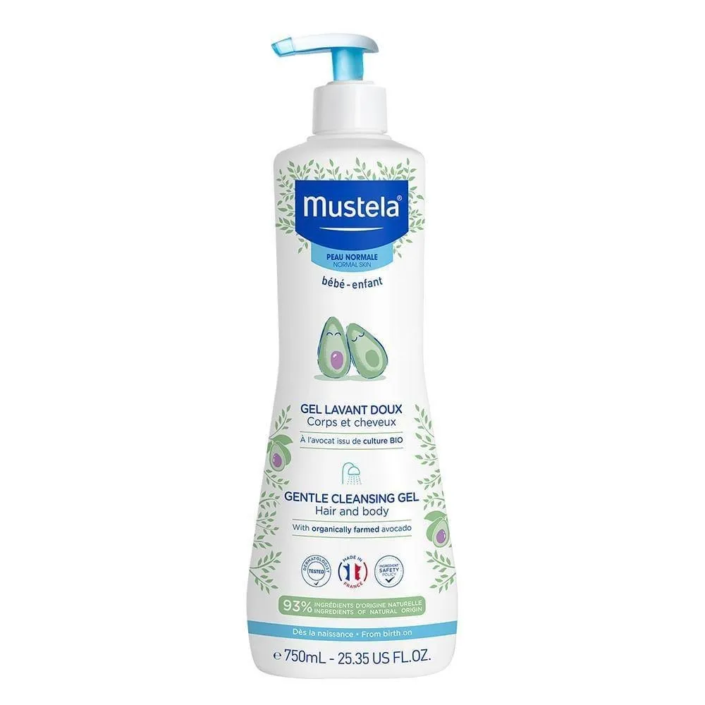 Gel Lavante Mustela Bebê Suave com Abacate Orgânico 750 ml