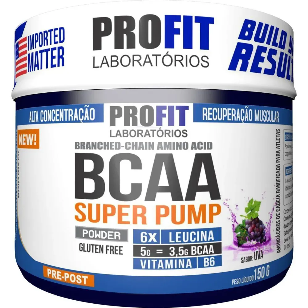 Bcaa Super Pump Powder 6:1:1 - 150 G Uva - Profit