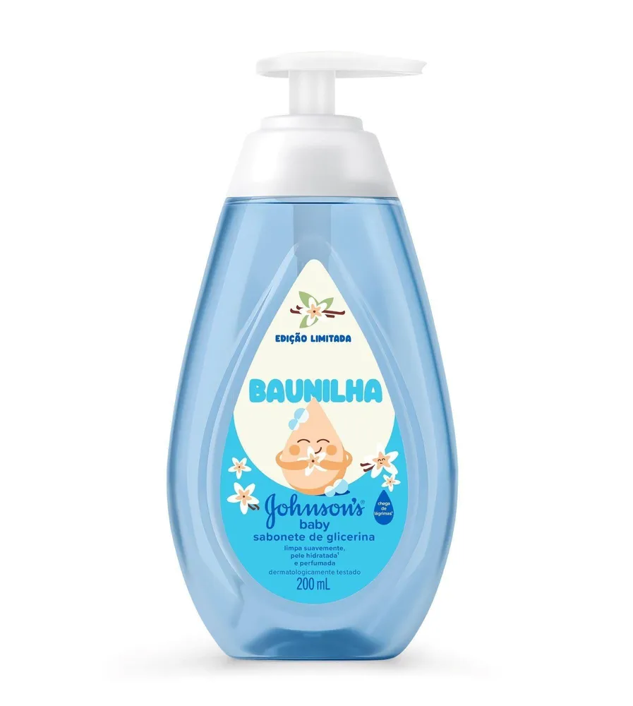Sabonete Líquido Infantil Johnsons Baby Glicerina Baunilha 200 ml