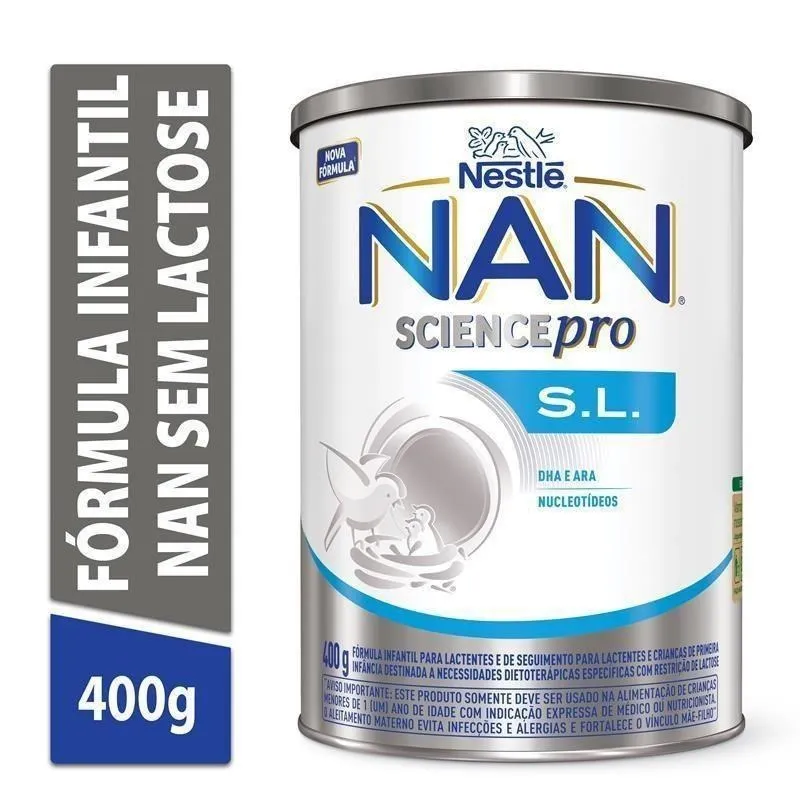 Nan Science Pro S.L. Fórmula Infantil Sem Lactose 0 a 36 meses 400 g