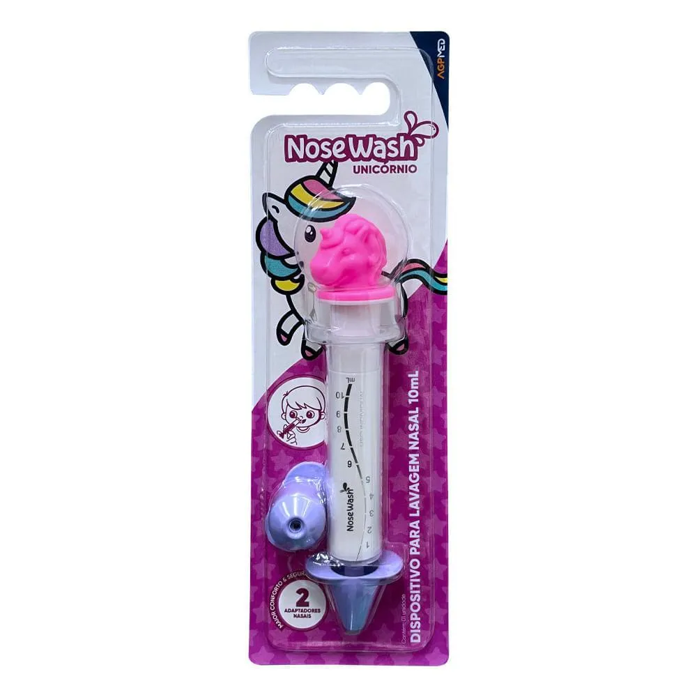 Dispositivo de Lavagem Nasal Nosewash Unicórnio 10 ml + 2 Adaptadores