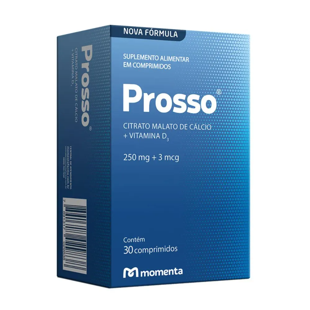 Cálcio + Vitamina D Prosso 30 comprimidos