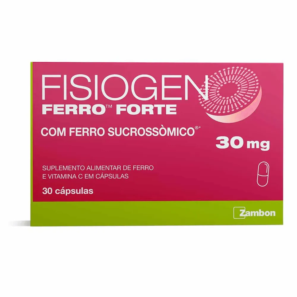 Fisiogen Ferro Forte 30 mg 30 Cápsulas