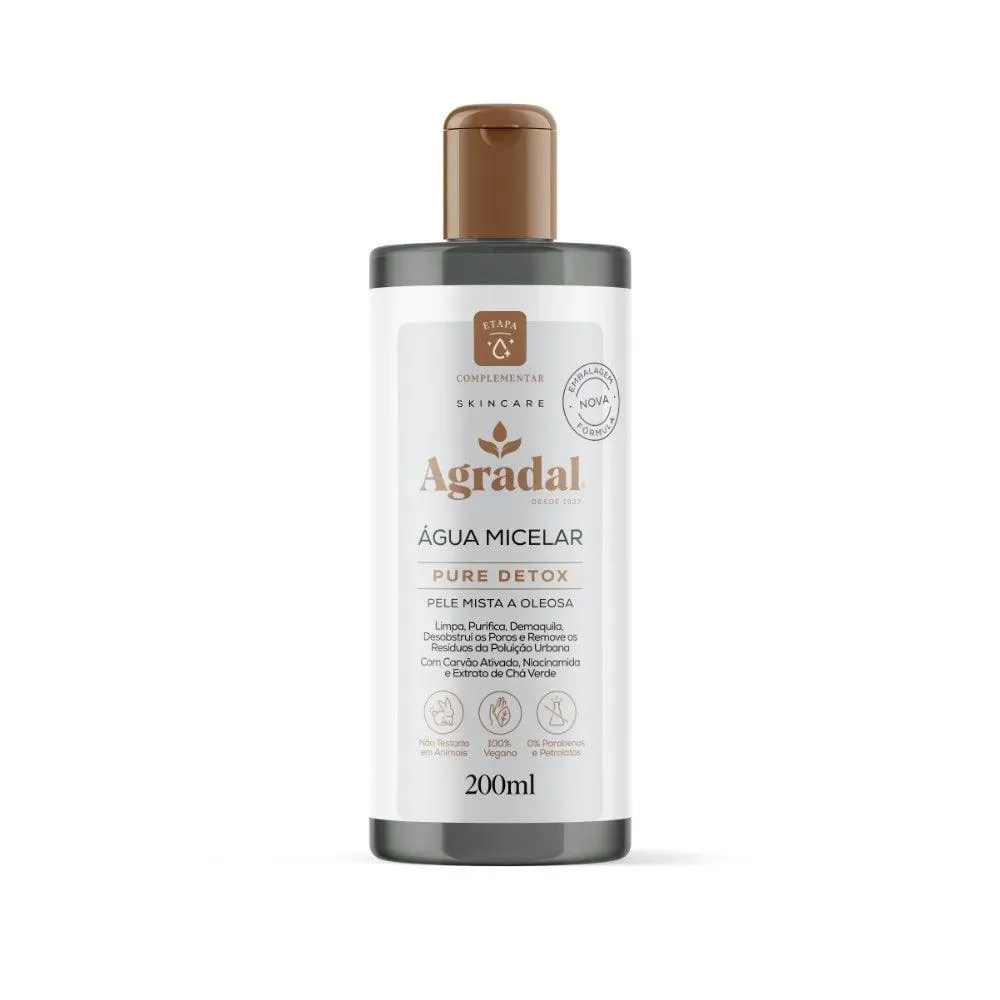 Água Micelar Agradal Pure Detox 200 Ml