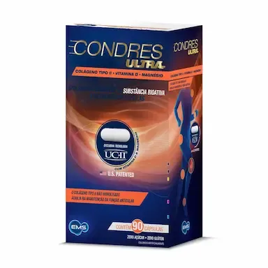 Suplemento Alimentar Condres Ultra Colágeno Tipo ll + Vitamina D - 90 cápsulas