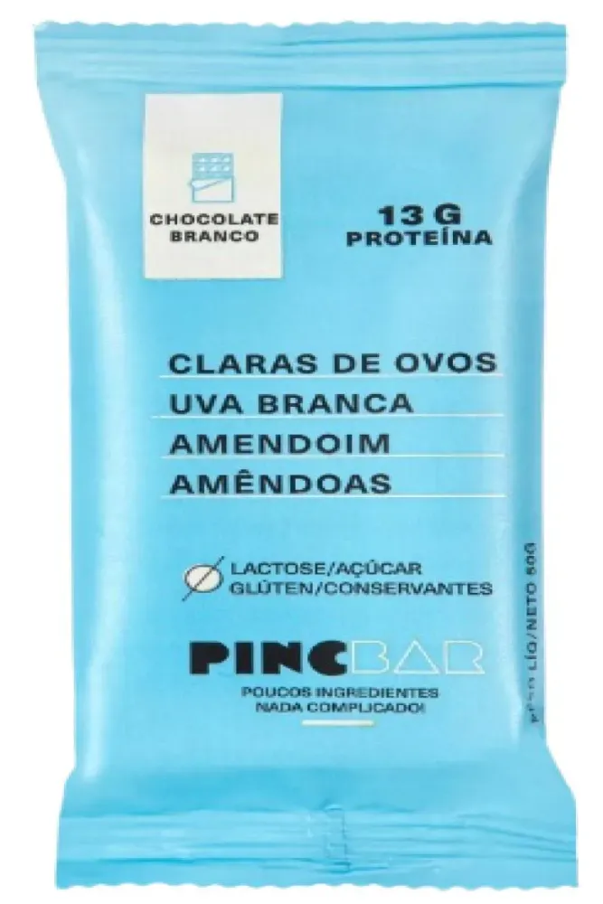 Kit Barra de Proteína Pincbar Chocolate Branco Sem Açúcar 50 g 6 unidades