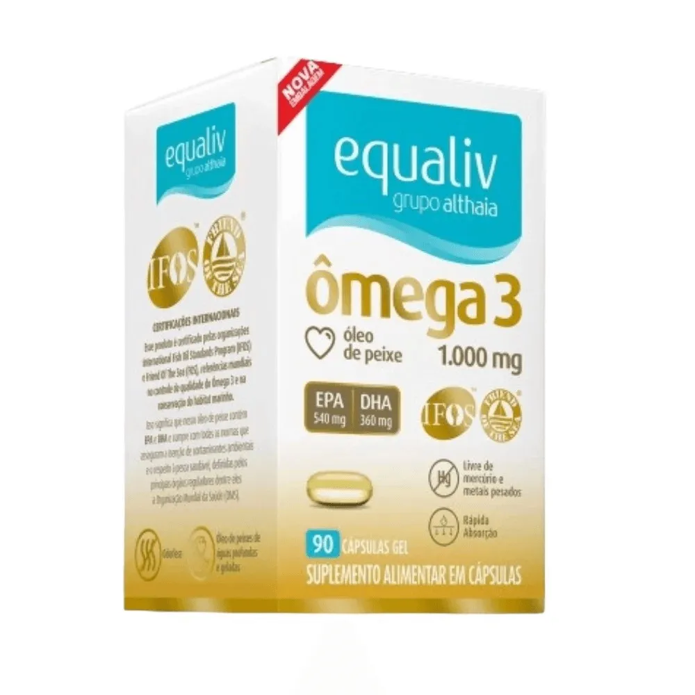 Equaliv Ômega 3 1000 mg 90 Cápsulas Moles