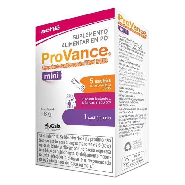 Suplemento Alimentar Provance Mini 360 mg Pó para Solução Oral 5 Sachês