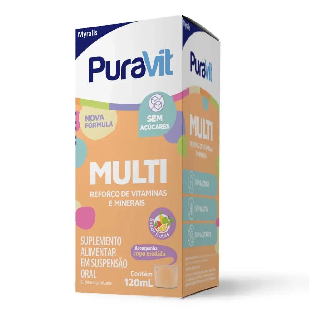 Suplemento Vitamínico-Mineral Puravit Multi Solução Oral 120 ml