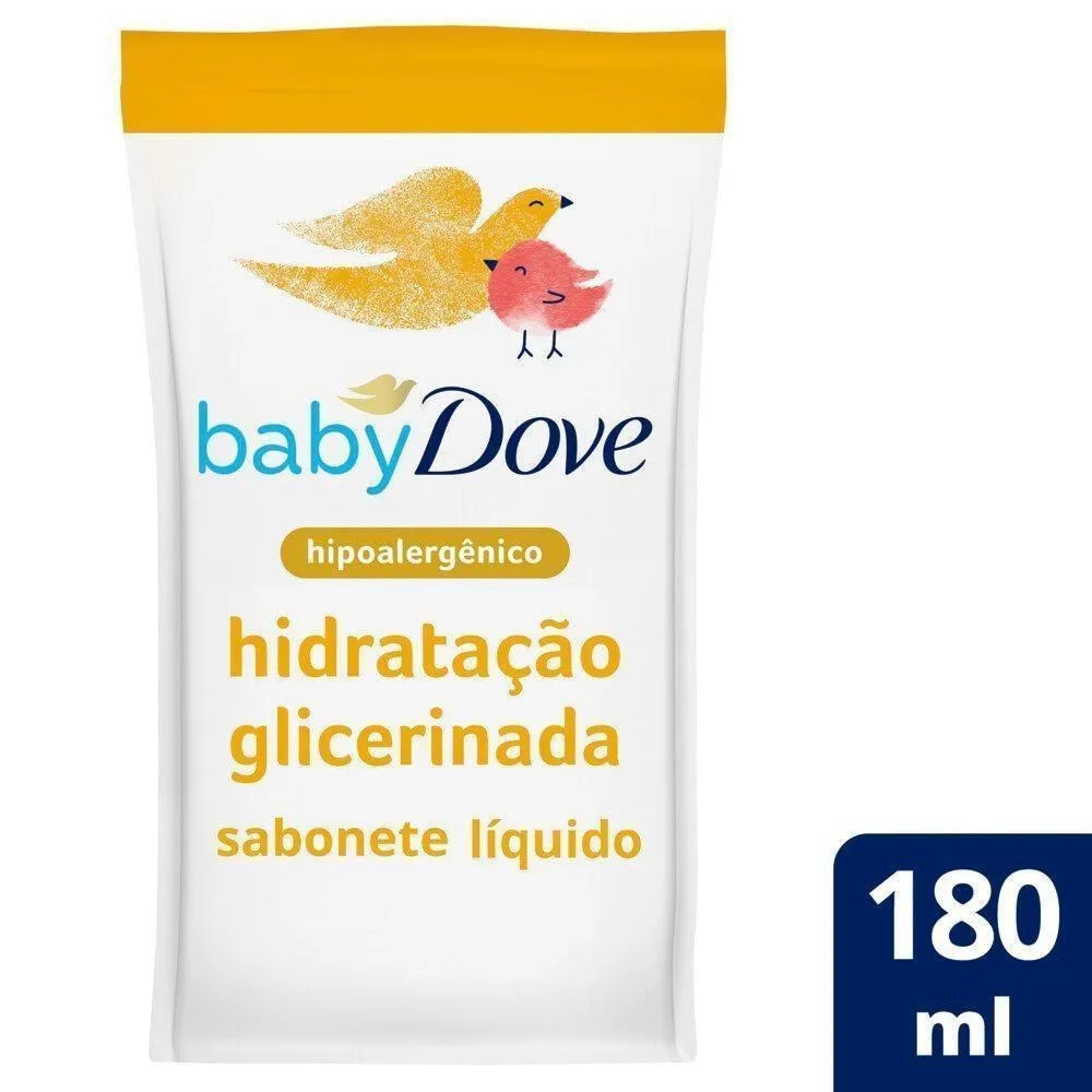 Sabonete Líquido Infantil Baby Dove Hidratação Glicerinada Relaxante Refil 400 ml