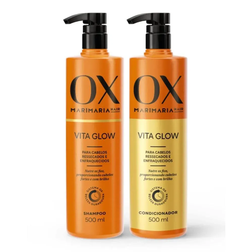 Shampoo + Condicionador Mari Maria Hair Ox Vita Glow 500 ml