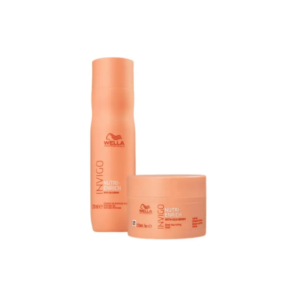 Kit Wella Invigo Nutri Enrich Shampoo 250 ml + Máscara 150 ml