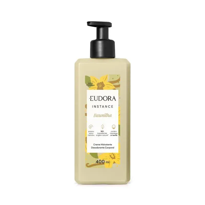 Eudora Instance Baunilha Creme Des Hidratante Corporal 400 ml