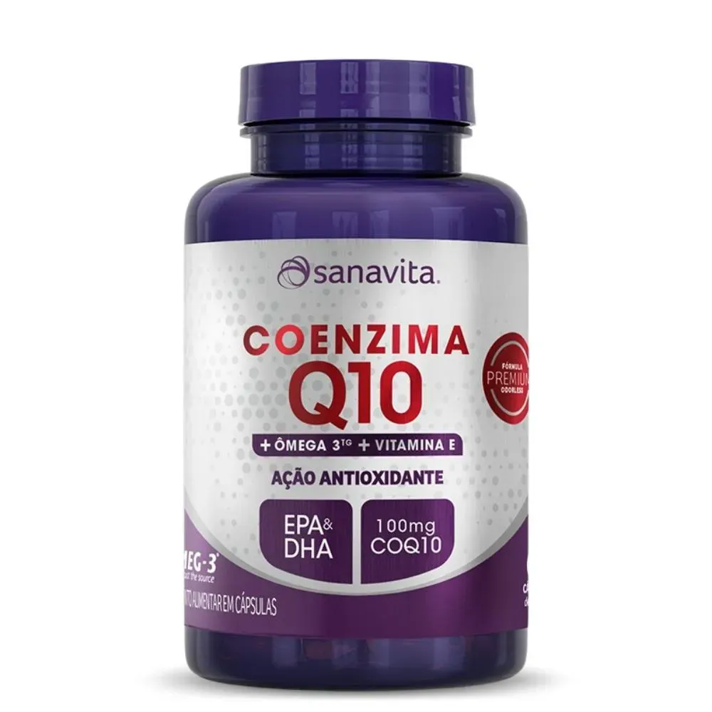 Ômega 3 Mais Coenzima Q10 Premium 60 cápsulas 500 mg Sanavita
