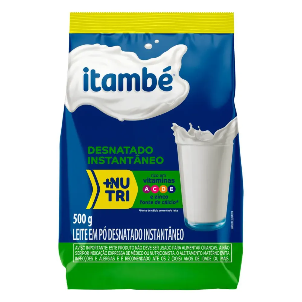 Leite em Pó Desnatado Instantâneo Itambé +Nutri 500 g