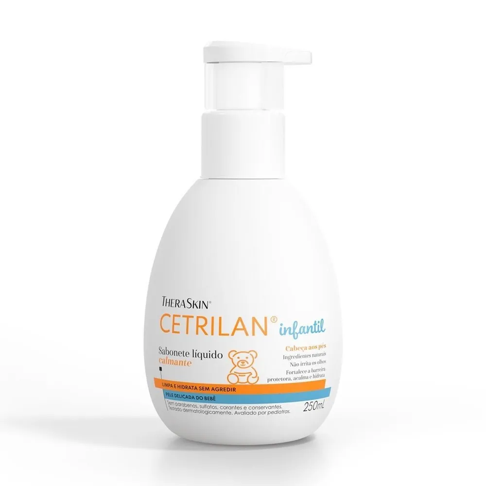 TheraSkin Sabonete Líquido Infantil Cetrilan Ingredientes Naturais 250 ml