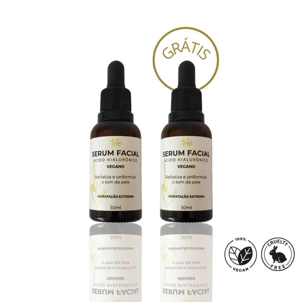 Compre 1 Leve 2 Sérum Facial Vegano Ácido Hialurônico 30 Ml Kuide