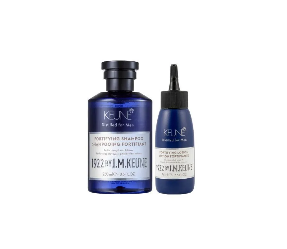Kit Keune 1922 by J. M. Keune Fortifying - Shampoo Antiqueda 250 ml + Loção Capilar Antiqueda 75 ml