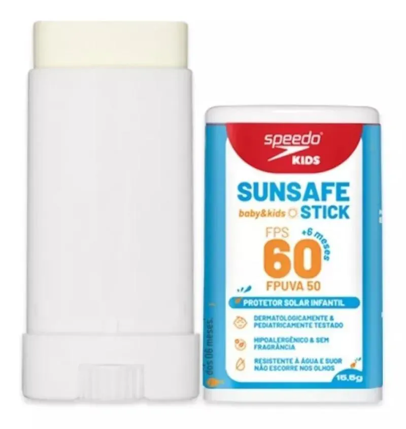 Protetor Solar Speedo Infantil Sunsafe Stick Baby & Kids Fps60 Fpuva50 15,5 G - Pink Cheeks