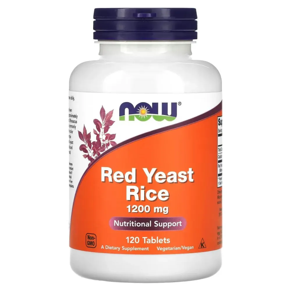 Arroz De Levedura Vermelha 1200 mg 120 Tabletes - Now Foods