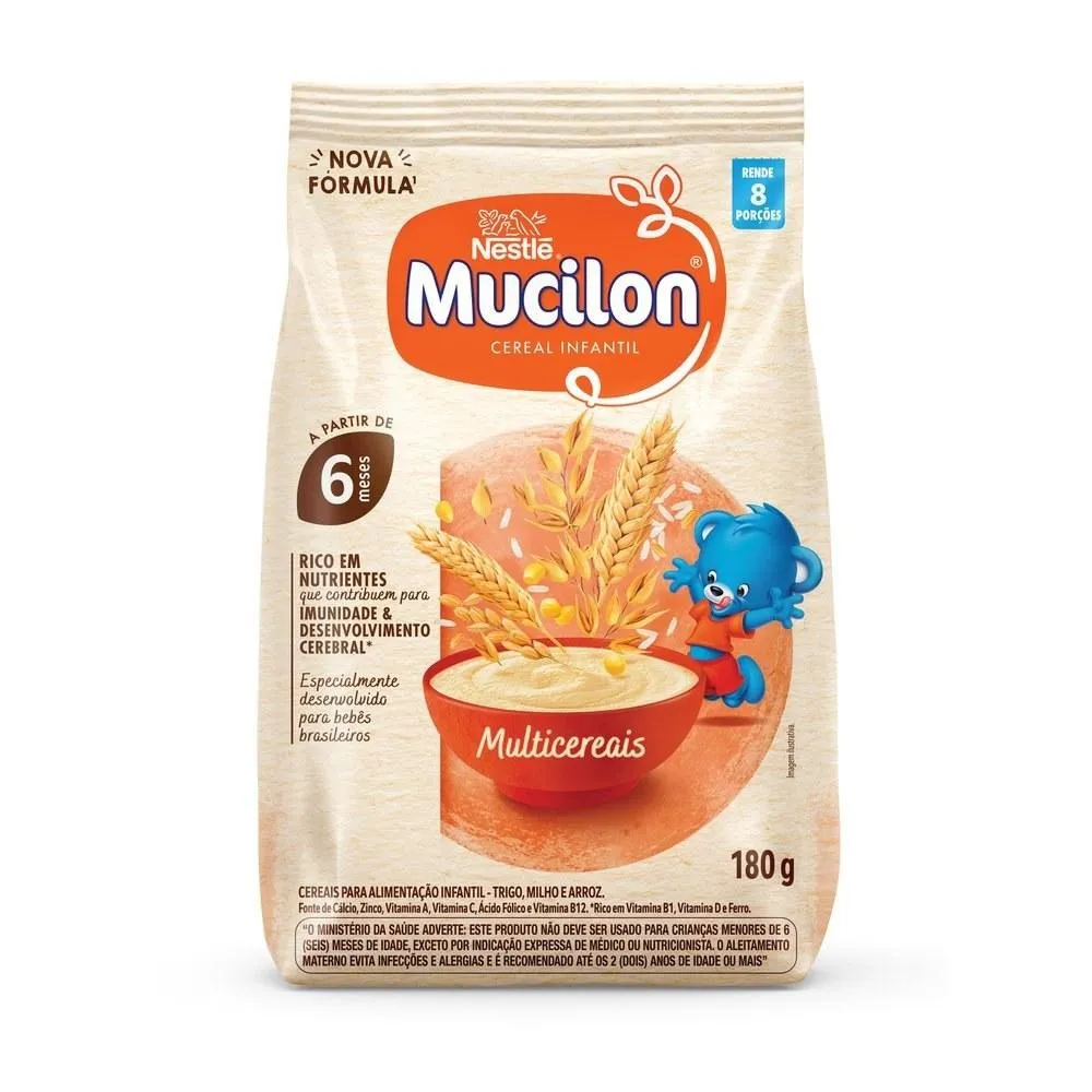 Cereal Infantil Mucilon Multicereais +6 meses 180 g