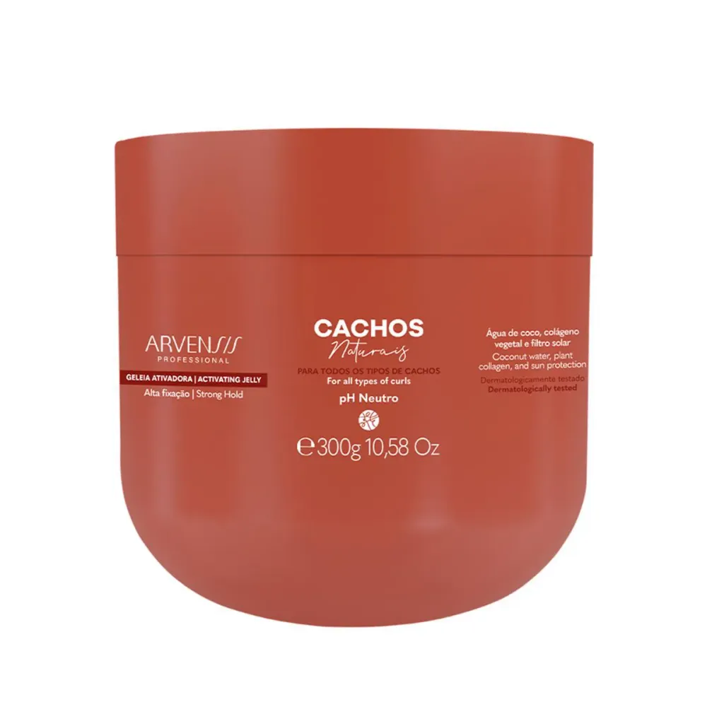 Gelatina Ativadora de Cachos Arvensis Cachos Naturais Fixação Forte 300 g
