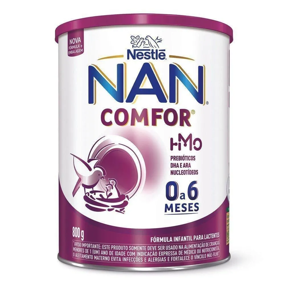 Fórmula Infantil NAN Comfor HMO 0 a 6 meses 800 g