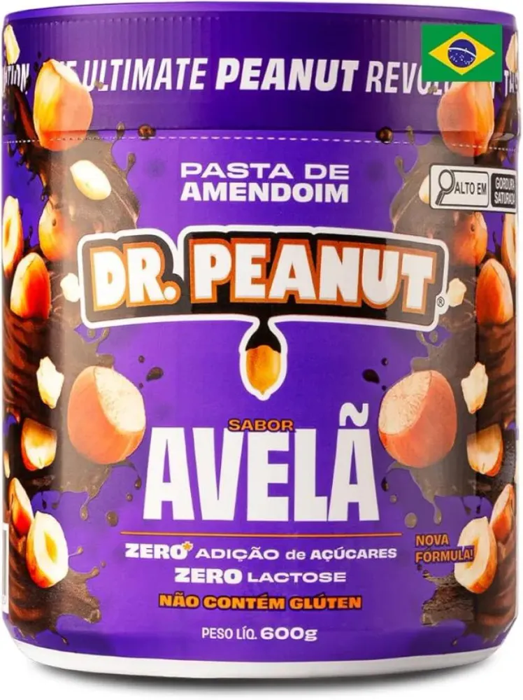 Pasta de Amendoim Sabor Avelã com Whey Protein 600 g