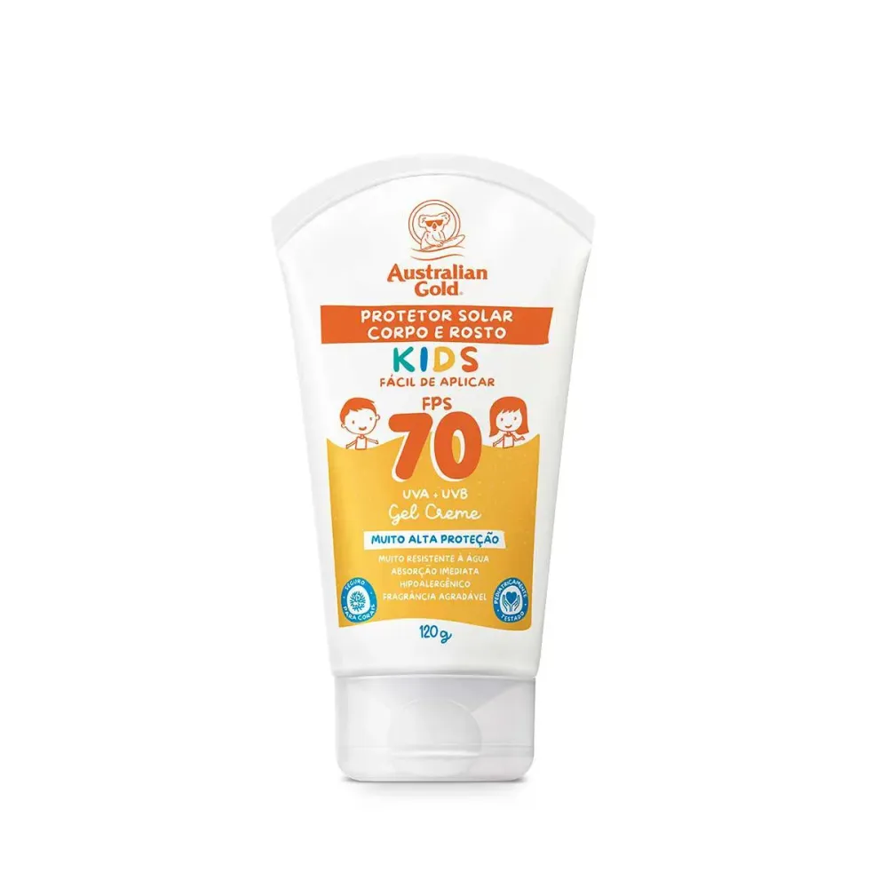 Protetor Solar Corporal Gel Creme FPS 70 Australian Gold Kids 120 ml