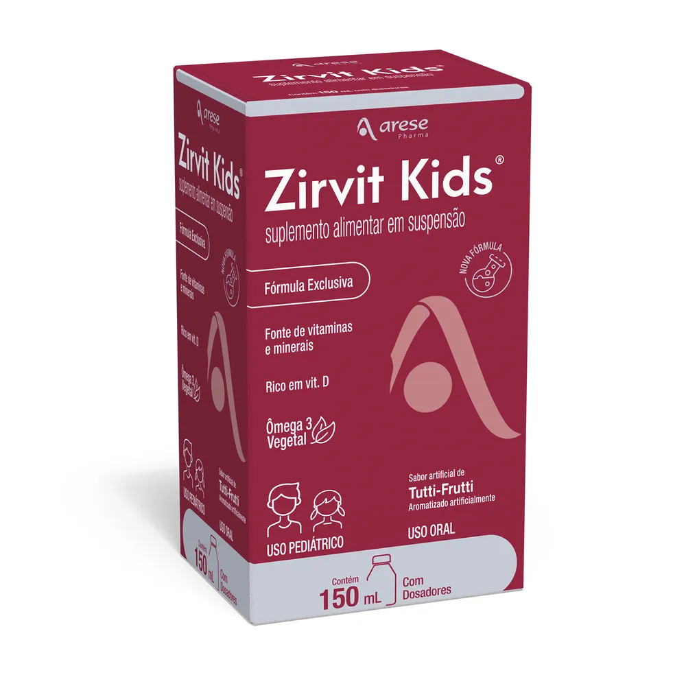 Zirvit Kids Sabor Tutti-Frutti Suspensão Oral 150 ml