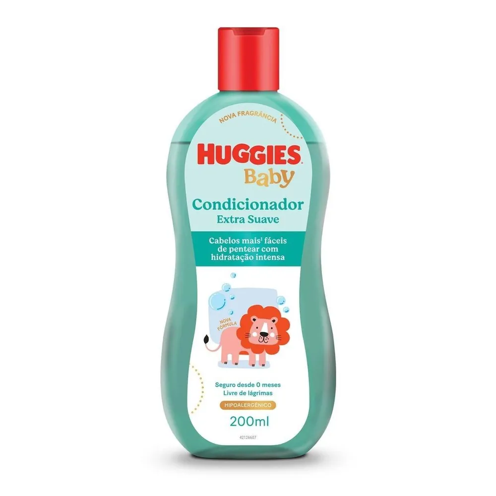 Turma Da Mônica Condicionador Huggies Extra Suave para Bebê Hipoalergênico 200 ml