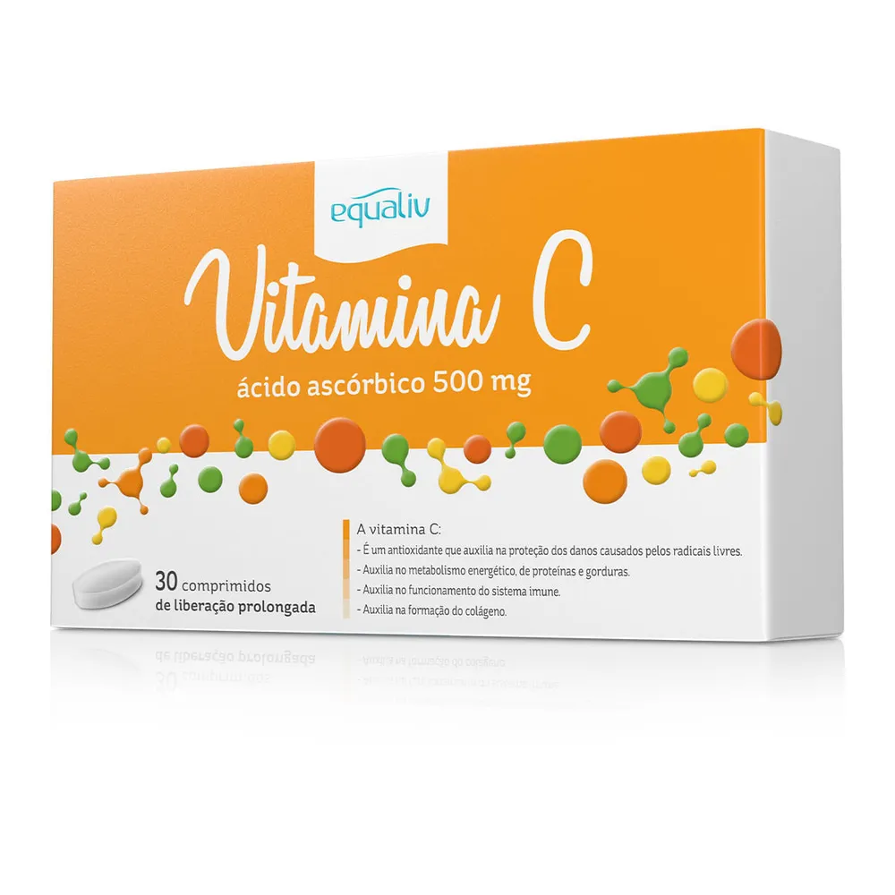 Equaliv Vitamina C 500 mg 30 Comprimidos de Liberação Prolongada
