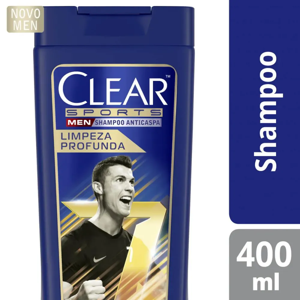 Shampoo Anticaspa Clear Men Sports Limpeza Profunda 400 ml